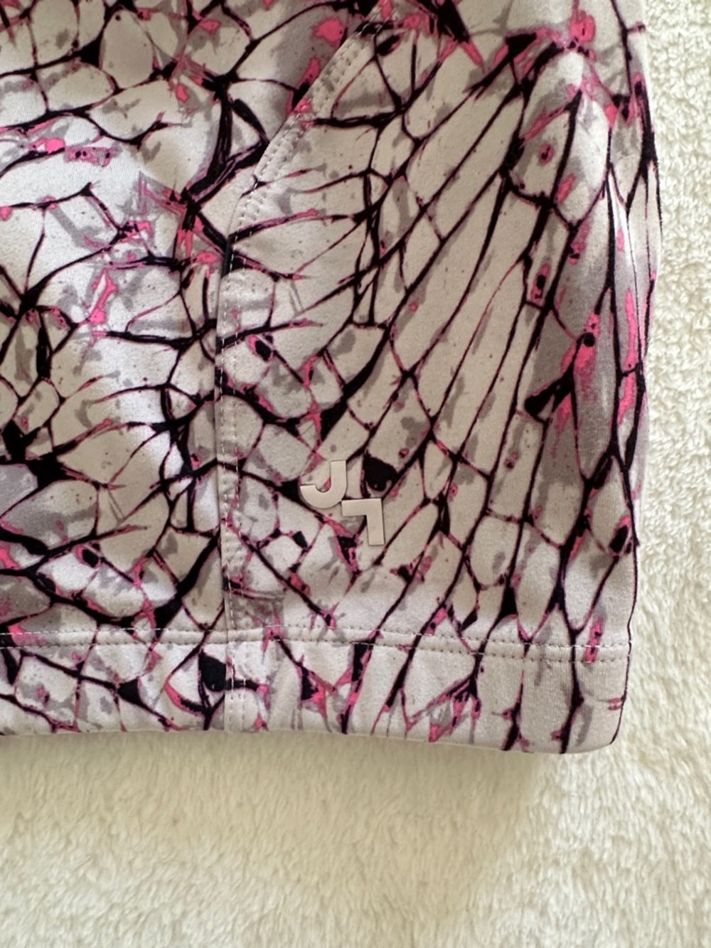 Joy Lab Abstract Pink & Black Athletic Sports Bra - Picture 4 of 5
